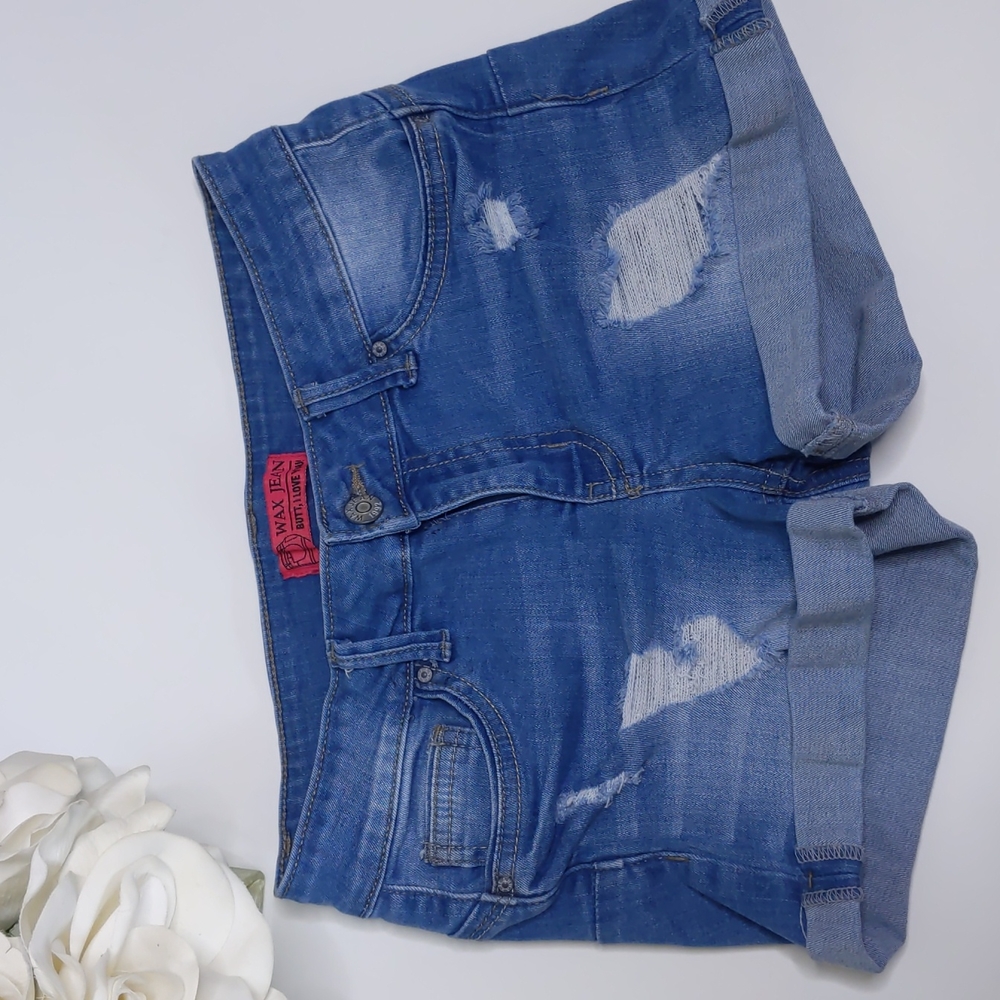 Wax Jeans Girls Distressed Jean Shorts Size Small